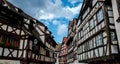 A typical street in the old quarter of Strasbourg, Alsace, France Royalty Free Stock Photo