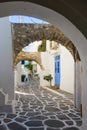 Typical street in Paros Royalty Free Stock Photo