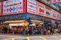 Street corner in busy Mongkok, Hong Kong China