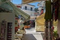 Typical street in town of Parga, Epirus, Greece