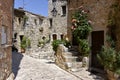 Street of village Tourrettes-sur-Loup in France Royalty Free Stock Photo