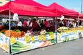 Typical summer open market in Tampere Finland