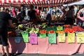 Typical summer open market in Tampere Finland