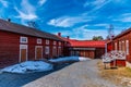 Typical swedish architecture in the urban section of the Jamtli folk museum in Ostersund, Sweden