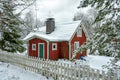 Typical Swedish forest house Royalty Free Stock Photo