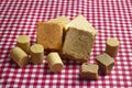 Typical sweets from the Brazilian June festival. Candies with peanuts, dulce de leche and pumpkins