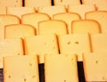 Typical swiss cheese raclette cheese slices close-up Royalty Free Stock Photo