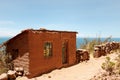 Typical Tequile Island mud home on Lake Titicaca, Peru Royalty Free Stock Photo