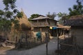 Typical Tharu village in Terai, Nepal Royalty Free Stock Photo