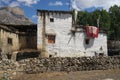 Tibetan street  from Purang village Mustang  Nepal Royalty Free Stock Photo
