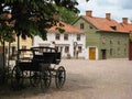 Typical timber houses in Gamla Linkoping. Sweden Royalty Free Stock Photo