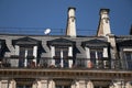 Typical top floor balcony in Paris