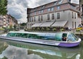 Typical tourist excursion boat in Strasbourg - France Royalty Free Stock Photo