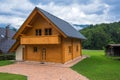 Typical traditional Alpine cottage cabin