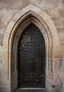 Typical and traditional metal doors with metal decorations