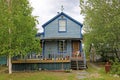 Typical traditional wooden house in Dawson City, Canada