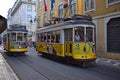 Typical trams of Lisbon