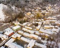 Typical Turkish mountainous village of Muratdere covered with snow