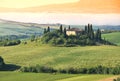 Typical Tuscan landscape. Italy Royalty Free Stock Photo