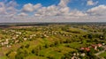 Typical Ukrainian village aerial view. Royalty Free Stock Photo