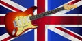 Union Jack Flag And Electric Guitar