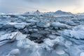 Typical unusual Arctic winter landscape - Spitsbergen