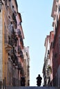 Typical urban canyon in Lisbon, Portugal