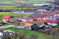 Typical urban landscape. Aerial view in the city Rupea-Reps Royalty Free Stock Photo