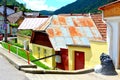 Typical urban landscape. House and street in Schei cvartal in south of the city Brasov, Transylvania Royalty Free Stock Photo