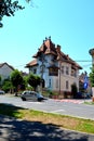 Typical urban landscape in the city Fagaras, Brasov county Royalty Free Stock Photo