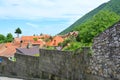 Typical urban landscape. House in Schei cvartal in south of the city Brasov, Transylvania Royalty Free Stock Photo