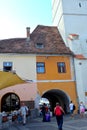 Typical urban landscape in Sibiu, European Capital of Culture for the year 2007 Royalty Free Stock Photo