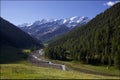 Typical valley in the Alps Royalty Free Stock Photo
