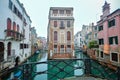 Typical Venetian canal in Venice, Italy