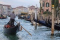 A typical Venezia Szene with a Gondola Royalty Free Stock Photo