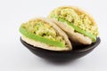 Typical Venezuelan arepa called reina pepiada Royalty Free Stock Photo