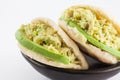 Typical Venezuelan arepa called reina pepiada Royalty Free Stock Photo