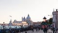 Typical Venice view, basilica of St. Mary of Health on the background