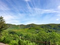 A typical view of the British Lake District National Park on a clear, sunny day