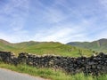 A typical view of the British Lake District National Park on a clear, sunny day