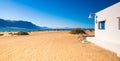 Typical view from Caleta del Sebo, the main town of La Graciosa Island Chinijo archipelago Royalty Free Stock Photo