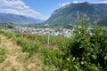 Typical vineyard in the region of Sierre, Valais, Switzerland