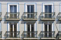 Typical vintage facade with tiles at Lisbon