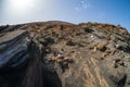 Typical volcanic landscape. Lanzarote