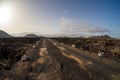 Typical volcanic landscape. Lanzarote