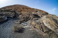 Typical volcanic landscape. Lanzarote