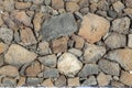 Typical wall in Lanzarote made seamless from volcanic stone Royalty Free Stock Photo