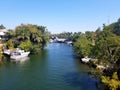 typical Waterfront community in florida Royalty Free Stock Photo