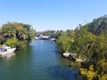 typical Waterfront community in florida Royalty Free Stock Photo