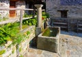 Typical well in Sonogno in the Verzasca Valley, Ticino in Switzerland Royalty Free Stock Photo